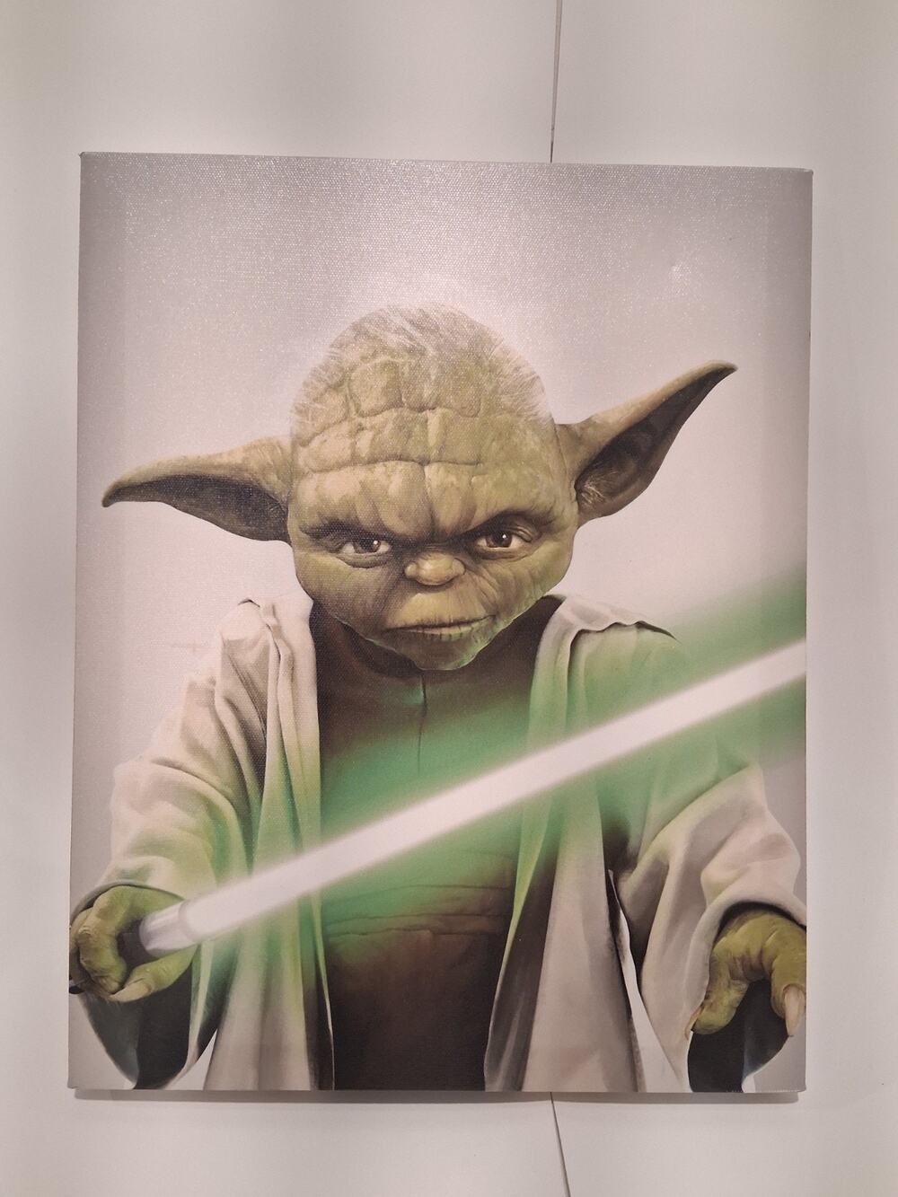 Star Wars Yoda Lightsaber Canvas Wall Art Artissimo Designs Lucasfilm 11x14...